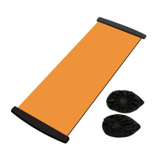 Yoga Glijmat Sport Fitness Glijplaat Kernoefening Hardlopen Schaatsen Beentrainingsbord Gymuitrusting Oranje 140cm