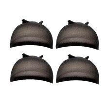 HD Pruik Cap Kous Cap Transparant Pruik Cap Dunne Nylon Cap Multifunctionele Handige Hoofddeksels, Zwart 4 Stuks