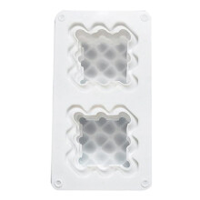 2 Holte Hart Bubble Vierkante Kaars Schimmel Siliconen Valentijn Hart Kaars Schimmel 3D Bubble Mold voor Zeep Hars Decor DIY