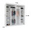 MN Furniture Sliding Mirror Wardrobe Shelves White/Votan 203cm 3