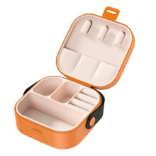 Earring Jewelry Case with Handle, Jewelry Travel Case, Jewelry Holder Organizer, Small Travel Jewelry Boxes,Orange