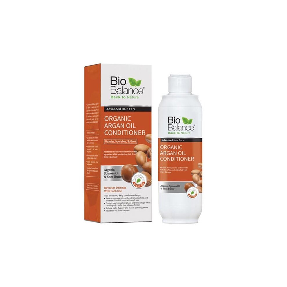 Bio Balance Organic Argan Oil Conditioner 330ml Nourishing & Hydrating Conditioner for Dry, Damaged, and Frizzy Hair