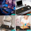 Mouse Pad Gaming Mouse Pad Desk Pad Long Computer Keyboard Mouse Mat Mousepad with Non-Slip Base and Stitched 4
