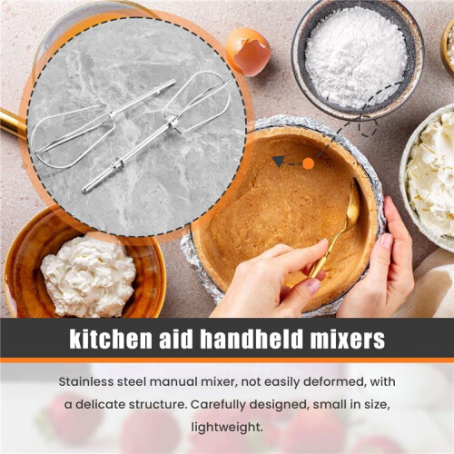 Compatible for Kitchen Aid Hand Mixer Attachments, Replacement Egg Beaters Mixmaster Model Replaces: W10490648 KHM2B 2