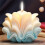 3D Shell Shaped Candle Silicone Mold Wave Striped Shell Cake Chocolate Silicone Mold Soap Mold Water Wave Shell Mold,C 2
