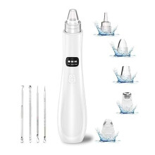 Aspirateur de Pores pour Dissolvant de Points Noirs, 5 Puissances D'Aspiration, 4 Sondes, Kit D'Aspirateur de Points Noirs Rechargeable par