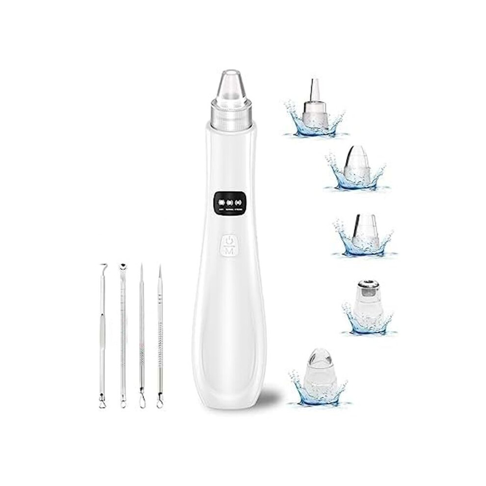 Blackhead Remover Pore Vacuum,5 Suction Power,4 Probes,USB Rechargeable Blackhead Vacuum Kit-Facial Pore Cleaner