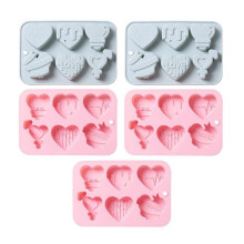 5 StüCk Liebe Silikonform DIY Gips Zement Beton Kerze Seifenform Schokolade SüßIgkeiten Keks Backwerkzeug Valentinstag