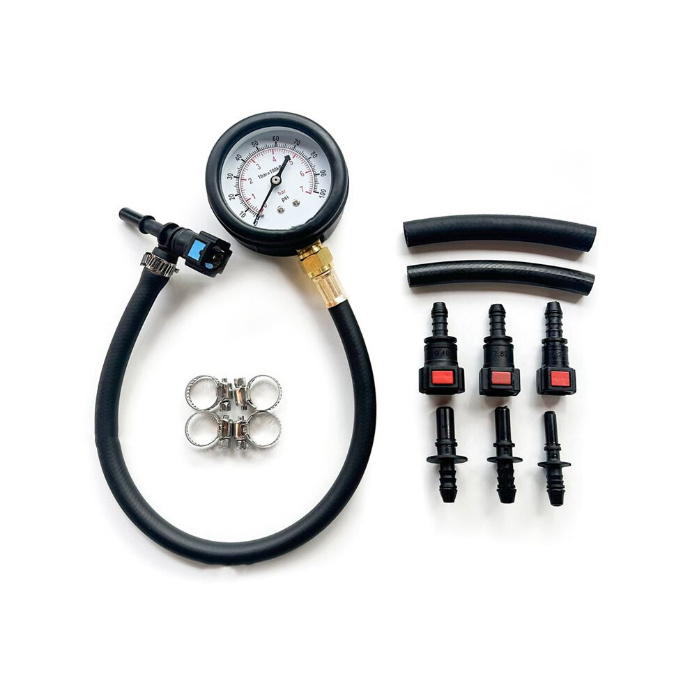 Fuel Pressure Test Kit Fuel Pressure Gauge Fuel Injection Pump Pressure Tester Gauge Kit For Car, Motorcycle, Truck 6033713318043