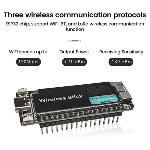 ESP32-S3 Wireless Stick V3 433-510MHz LoRa WIFI  Development Board com Tela OLED de 0,49 Polegadas 2