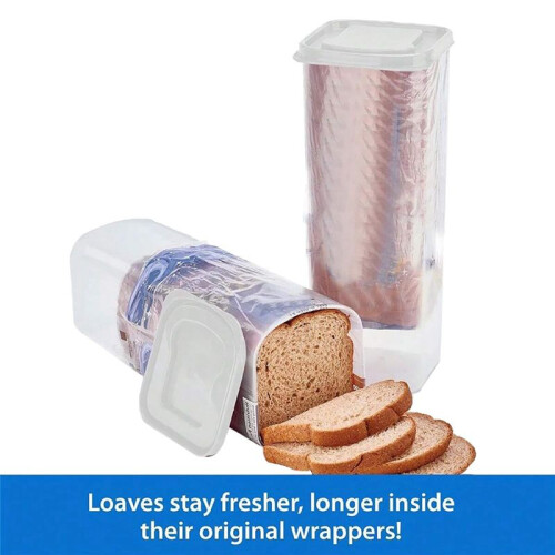 Transparent Bread Box Plastic Fresh-Keeping Toast Storage Holder with Lid Bread Crisper Bread Storage Container,C 1
