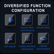 LEPY 838 USB  Subwoofer Amplifier HIFI 2.1 12V Car Home Amplifier U Disk Lossless Suitable for 4-8 Ohm Speakers