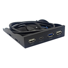 Pannello per Unità Floppy USB3.2 GEN1 TYPE-C HUB da 3,5 Pollici da 19 Pin A Porta C Plug-In Reversibile 5 Gbps
