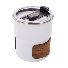 Copo de Acampamento Anti-Escaldante Ao Ar Livre 304 Copo de Água de Aço Inoxidável Portátil de Alta Temperatura Xícara de Café Branco