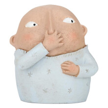 Holding Nose Bathroom Statue Holding Nose Sculpture Kitschy Cute Weird Vulgar Figurine Resin Ornament for Toilet
