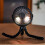 Portable USB Rechargeable Silent  Fan 3 Speed Adjustable with Lighting Function for Car  Stroller 2