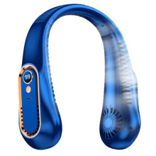 Bladeless Neckband Fan with Digital Display USB Rechargeable Air Cooler Portable Hanging Neck Fan