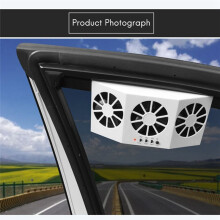 Car Black Ventilation Fan Solar Charging Car Fan Heater Fan for Car Window Cooling Artifact Car Exhaust Fan Cooling Down