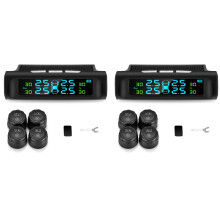 2X Solar Tpms Reifen Druck Alarm Überwachungs System 4 Externes Automatisches Alarm System Reifen Druck Temperatur Warnung