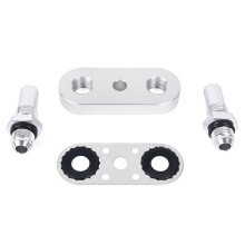 Transmission Cooler Adapter Plate with 6AN Fittings Seal for 6L80E 6L90E 8L90E
