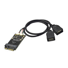 PCIe zu USB Adapter mPCIe zu 5 Pin 2 Port-Mit gewöhnlicher Linie