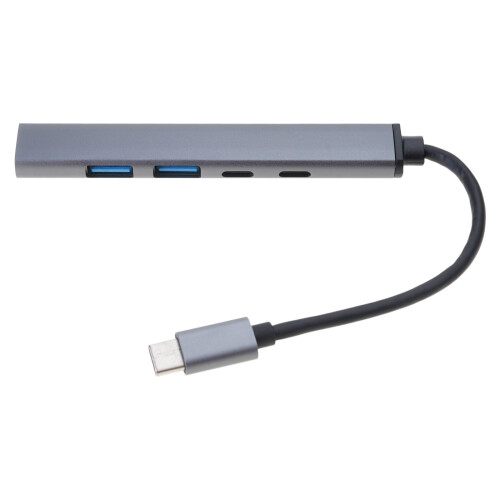 HUBs en aluminium de type C HUB 5 en 1 avec port de type C et