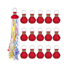 15 stuks kleurrijke feestwimpels plastic confettiwerpers voor