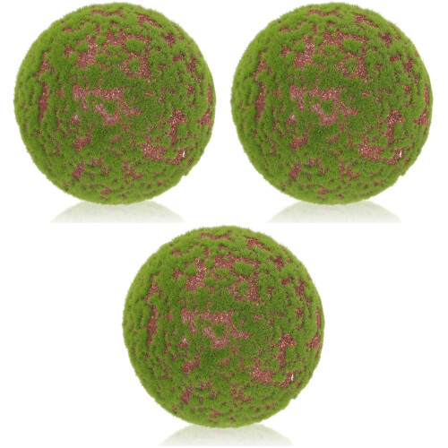 3Pièces Boules De Mousse Vertes Simulées Pour Déco Murale Table 2
