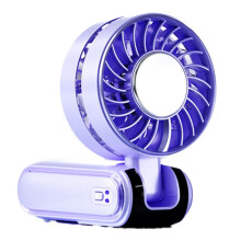 IJspak-Hogesnelheidsventilator, Handbediende Ventilator voor Halfgeleiderkoeling, Draagbare, Opvouwbare Kleine Ventilator met Oplaadfunctie, Paars