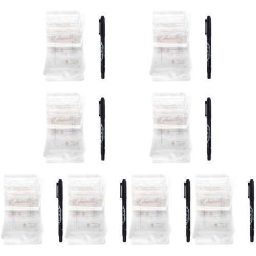 240Pièces De Conservation Lait Pe Pet Solides Rose Noir 2