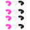 12Pièces Bols Pour Ongles Assorties 5 Trous 5