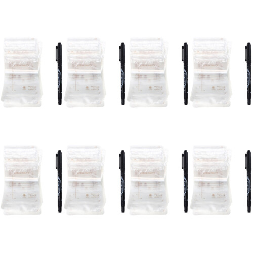 240Pièces De Conservation Lait Pe Pet Solides Rose Noir 1