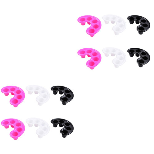 12Pièces Bols Pour Ongles Assorties 5 Trous 2