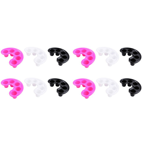 12Pièces Bols Pour Ongles Assorties 5 Trous 1