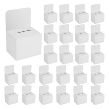 24 Pack Suggestion Box,Raffle Boxes with Slot.Donation for Fundraising,Ballot Box Slot Business
