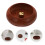 2 Pcs Rosewood Bowl Type Mini Incense Holder Multi Hole Censer 10