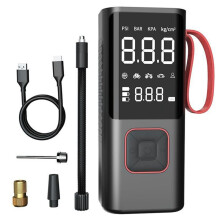 Draagbare Elektrische Luchtpomp, Bandenluchtpomp voor Auto, Fiets, Motor, Multifunctionele Draadloze 150 PSI Luchtpomp met Verlichting