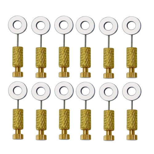 12Pcs DIY Tools Handmade Leather Goods Suture Fixing Needle Fixed Stitching 0-6mm, 6-12mm