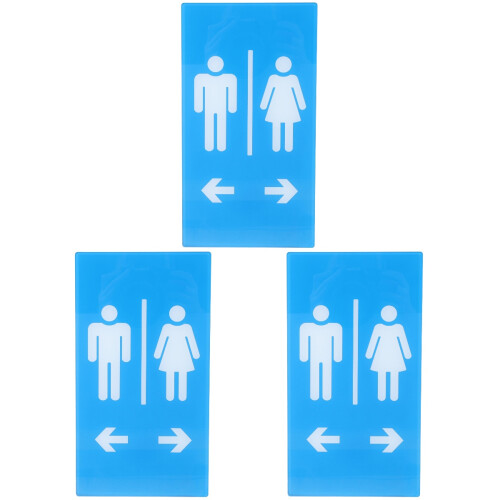 3Pièces Panneaux Toilettes Ciel, Unisexe 1