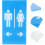3Pièces Panneaux Toilettes Ciel, Unisexe 10