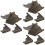 90Pièces Protections D’angles Métalliques Vert Olive Pour 7