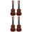 4Pièces Instruments Ukulélé Enfant Marron Jouet Musical Durable 5