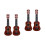 4Pièces Instruments Ukulélé Enfant Marron Jouet Musical Durable 4