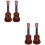 4Pièces Instruments Ukulélé Enfant Marron Jouet Musical Durable 6