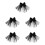 5Pièces Clips Voile Tulle Noir Nœud Multi-Couches Élégants 6