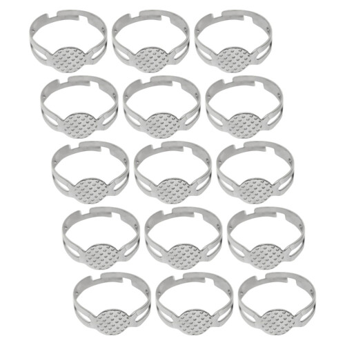 60Pièces Bases De DIY Acier Inoxydable Argent Multifonction