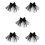 5Pièces Clips Voile Tulle Noir Nœud Multi-Couches Élégants 8