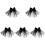 5Pièces Clips Voile Tulle Noir Nœud Multi-Couches Élégants 3