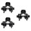 3Pièces Pince Noir Aluminium Durable Pour 5