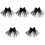 5Pièces Clips Voile Tulle Noir Nœud Multi-Couches Élégants 4